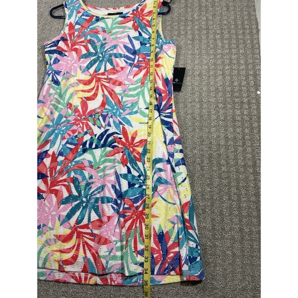 Ronni Nicole Sleeveless Sport Sheath Dress Womens Medium Tropical Print Vented - Picture 6 of 8